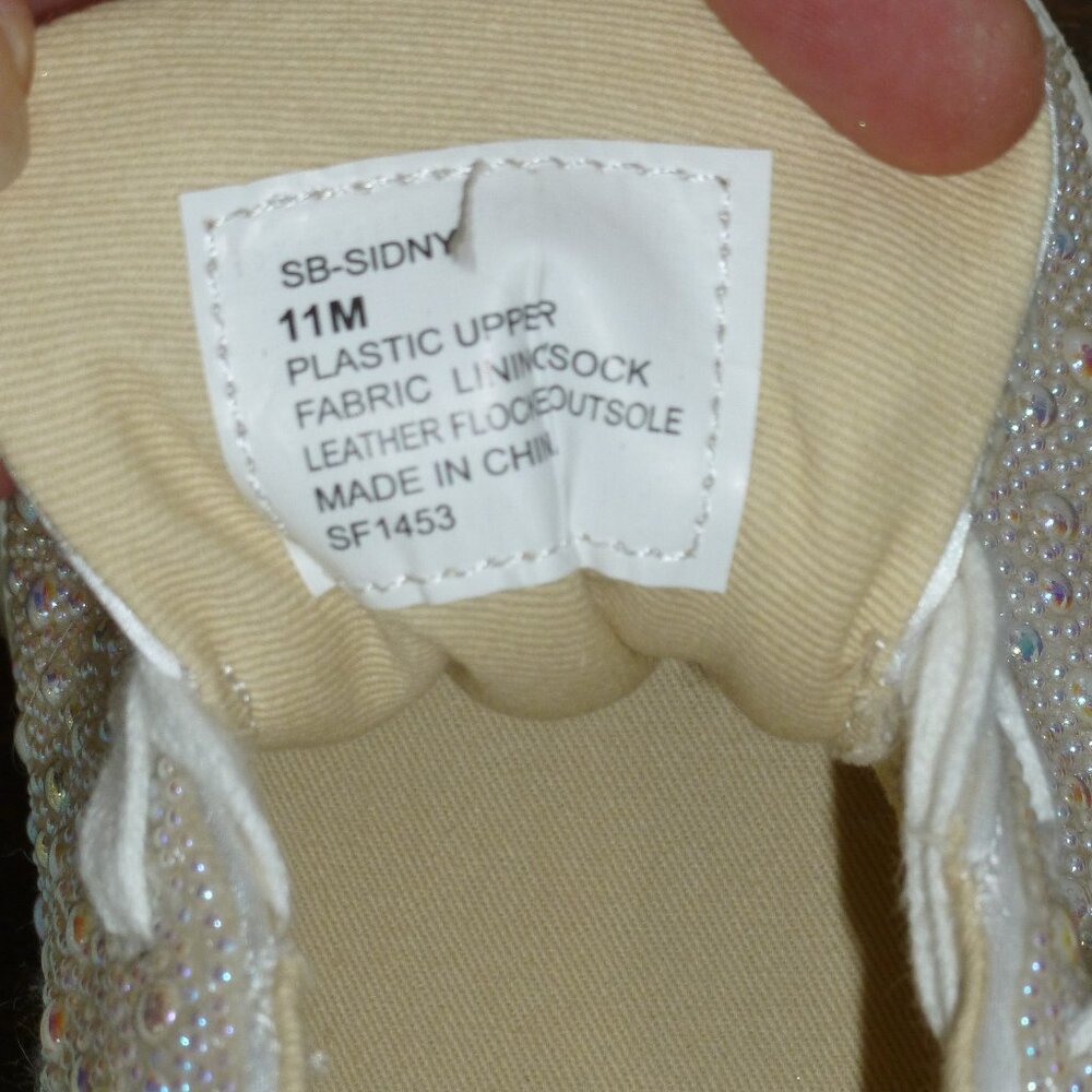 Betsy Johnson "Sidny" Pearl Platform Bridal Sneakers - Picture 13 of 16